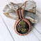 Wire wrapped copper necklace with Dragons Blood Jasper. Dragons blood jasper pendant. Unusual handcrafted gift.1.jpg