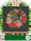 Vintage Cross Stitch Scheme Parrot and roses 