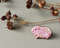 Hand painted pink guinea pig with white flowers handmade pin brooch 3.jpg