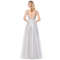 Gray V-Neck Long Sleeveless Formal Prom Dress.jpg