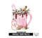 Pink Cocoa and Gingerbread Christmas Mug Sublimation PNG.png