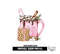 Pink Christmas Hot Cocoa Mug Sublimation PNG Design .png