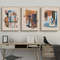 3 bright modern abstract posters