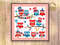 Fourth of July Owl Cross Stitch Pattern, Holiday Owls Cross Stitch Pattern, Happy 4th of July Owls Pattern, Holiday Decoration #owl_012