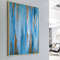 Large blue-turquoise-abstract-oil-painting-with-gold-texture-modern-original-wall-art
