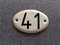 41 door number sign vintage apartment