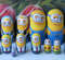 minions matryoshka wooden nesting dolls 5 pieces