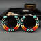 Native american style, Turquoise hoop earrings