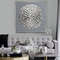 Silver-petals-wall-art-silver-gray-abstract-painting-living-room-decor