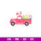 Happy Easter Truck with Eggs, Happy Easter Truck with Eggs Svg, Happy Easter Svg, Easter egg Svg, Spring Svg, png,dxf,eps file.jpg