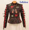 Black red genuine leather jacket exclusive handmade good.jpg