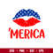 America Lips, American Flag Lips Svg, US Flag Lips Svg Files, 4th of July Svg, Png, Eps, Dxf File.jpg