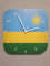 Rwandan flag clock for wall, Rwandan wall decor, Rwandan gifts (Rwanda)