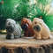 figurines color Shar Pei