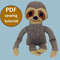 Sloth toy pattern Sloth doll sewing pattern & tutorial PDF Animal pattern  Rag doll pattern Cloth doll Plush pattern.png