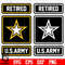 Badge Retired US Army Colorful,B&W svg eps dxf png file.jpg