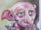 Dobby-Free Elf-Home Elf-Movie-Harry Potter-Green Painting-Big Eyes-Watercolor Painting-10.JPG