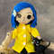 Coraline . Cloth doll . Handmade doll .