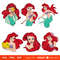 Ariel SVG Bundle, Little Mermaid Svg, Princess Svg, Disney Svg, Cricut, Silhouette Vector Cut File.jpg