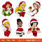 Christmas Princesses Bundle Svg, Christmas Svg, Disney Christmas Svg, Santa Claus Svg, Cricut, Silhouette Vector Cut File.jpg
