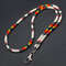 White beaded Native American style teacher lanyard