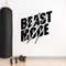 Beast Mode, Motivation For Gym, Bodybuilder, Fitness, Crossfit, Coach, Muscles, Wall Sticker Vinyl Decal Mural Art Decor