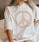 Hippie Peace Sign Shirt, Boho Peace Oversized Tee, Floral Peace Symbol, Wildflowers T-Shirt, Peace Symbol Shirt, Graphic Tees For Women - 4.jpg