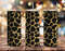 Giraffe Print Black & Gold Glitter 20oz Straight Tumbler Wrap Seamless Design PNG.jpg