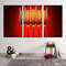 Champagne Glasses Canvas Wall Art, Champagne Celebration Canvas Set, Luxury Orange Red Champagne Glasses 3 Piece Canvas