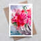 Flowers 6 Miniature Original watercolor painting postcard A5  flowers bouquet birthday rose vase red pink_2.jpg
