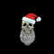 Womens Vintage Skull Amp Santa Hat Retro Metal Christmas Graphic V Neck 3.jpg