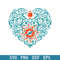 Heart Miami Dolphins Floral Svg, Miami Dolphins Svg, NFL Svg, Png Dxf Eps Digital File.jpeg