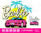 Barbi Car Convertible Corvette Palms Pink Babe Doll Girly Retro 80s  SVG PNG JPG Clipart Digital Download Sublimation Cricut Cut File Dxf - 1.jpg