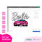 Barbi Car Convertible Corvette Palms Pink Babe Doll Girly Retro 80s  SVG PNG JPG Clipart Digital Download Sublimation Cricut Cut File Dxf - 5.jpg