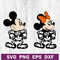 Mickey and minnie skeleton halloween SVG