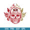 Skull Helmet San Francisco 49ers Floral Svg, San Francisco 49ers Svg, NFL Svg, Png Dxf Eps Digital File.jpeg