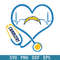 Stethoscope Heart Los Angeles Chargers Svg, Los Angeles Chargers Svg, NFL Svg, Png Dxf Eps Digital File.jpeg