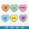 Conversation Heart Bundle Svg, Valentine Heart Svg, Candy Heart Svg, Png Dxf Eps Digital File.jpg