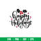 Happy Holidays, Happy Holidays Svg, Christmas Svg, Merry Christmas Svg, png,dxf, eps file.jpeg