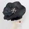 Black fascinator Church hat Gothic Halloween hat.jpg