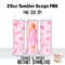 Barbie Pink Gingham 20oz Skinny Tumbler Sublimation Wrap PNG, Waterslide, UV DTF,  Digital Instant Download