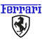 Ferrari blue logo embroidery design