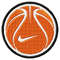 Basketball embroidery design