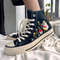 Embroidered ConverseMushroom ConverseEmbroidered Sneakers Mushroom Flower Forest And Stack Of BooksConverse High Tops Chuck Taylor 1970s - 1.jpg