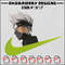 Kakashi face swoosh embroidery design