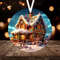 3D Gingerbread House Ornament Sublimation PNG, 300 dpi, Instant Digital Download, Christmas Round Ornament Gingerbread PNG - 1.jpg