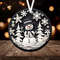 3D Snowman Christmas Ornament Sublimation PNG, Instant Digital Download, Christmas Round Ornament PNG Black and White Snowman Ornament - 1.jpg