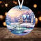 Christmas Ornament Sublimation PNG, 300 dpi, Instant Digital Download, Christmas Round Ornament PNG Blue Winter Scene Ornament PNG - 1.jpg