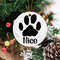Dog Paw Ornament, Custom Pet Paw Print Christmas Ornament, Dog Lover Gift, Dog Christmas, Dog Gift Dog Keepsake 2023, Pet Paw Print Ornament - 1.jpg