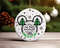 Mickey Green Plaid It's the Most Wonderful Time Of The Year Christmas Ceramic Ornament Home Decor Christmas Round Ornament - 4.jpg